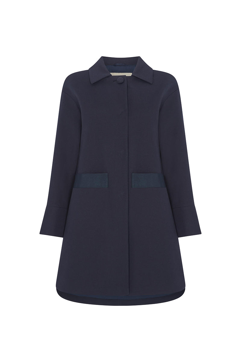 Navy Audrey Coat