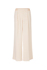 Cream Satin Pull On Trousers