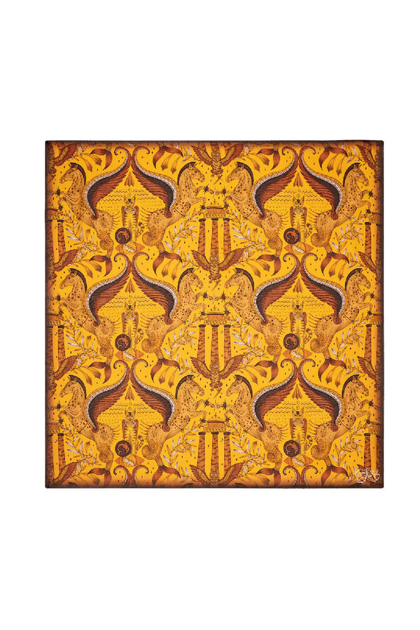 Odyssey Gold Silk Chiffon Scarf