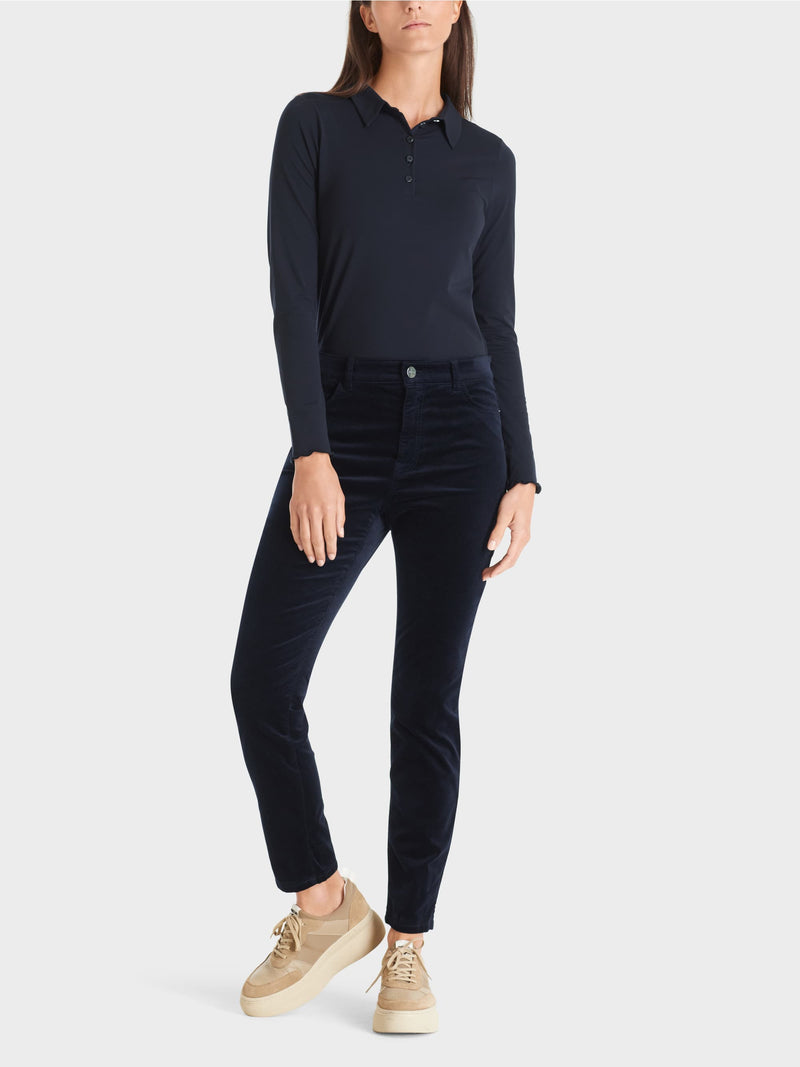 Navy Velvet Jeans