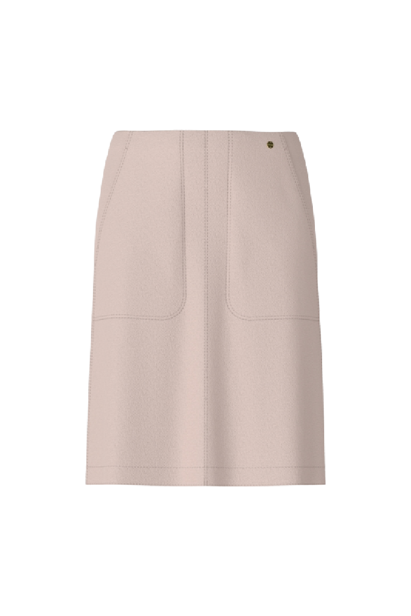 Taupe Wool Jersey Skirt