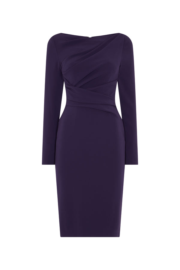 Purple Crepe Tolga Dress