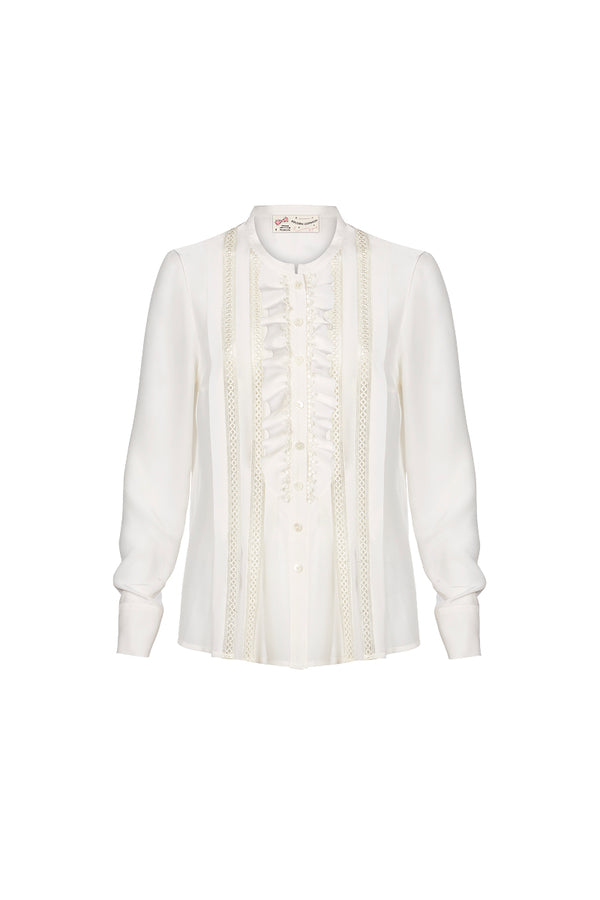 Cream Ladder Blouse