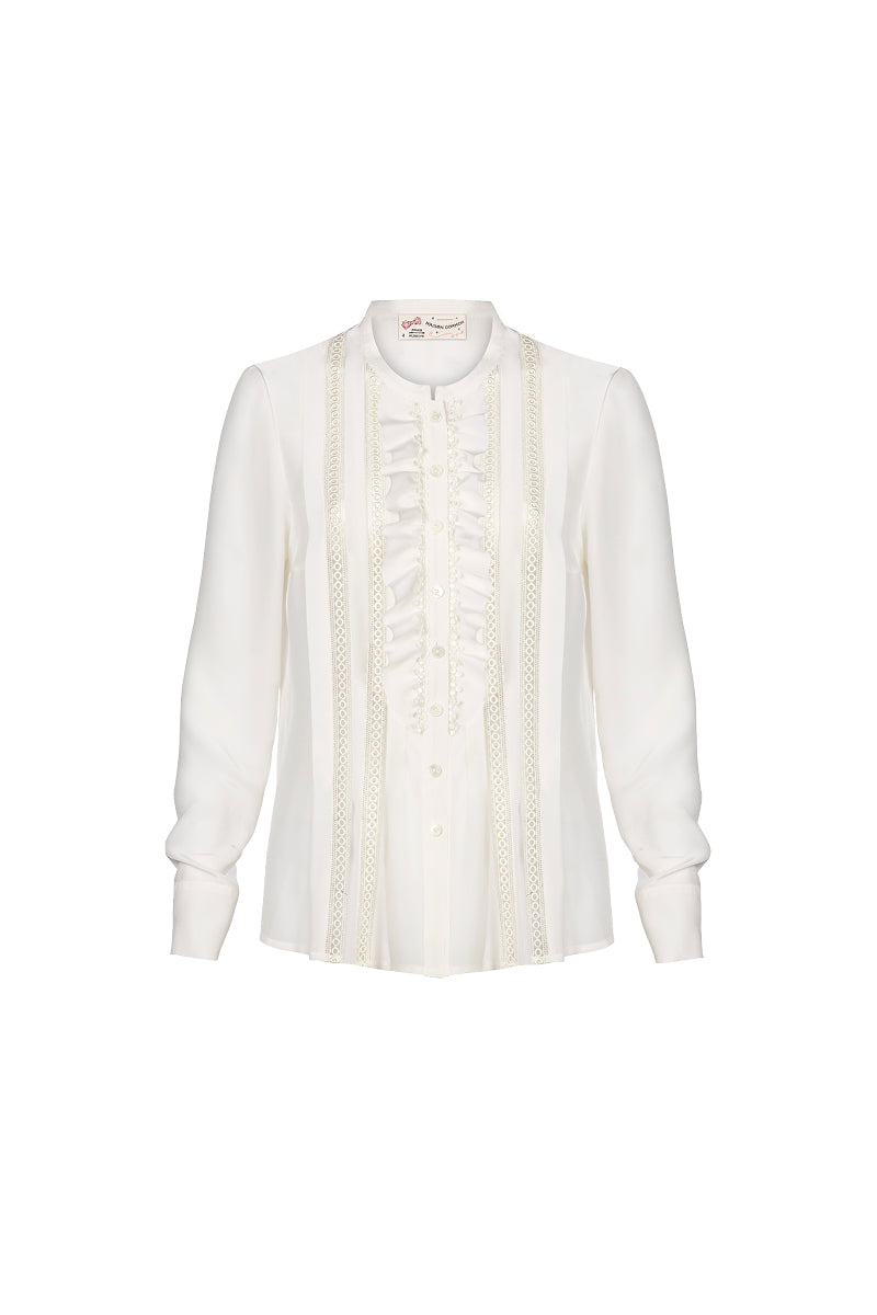 Cream Ladder Blouse