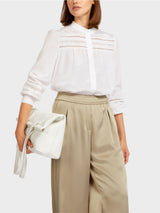 White Lace Detail Shirt