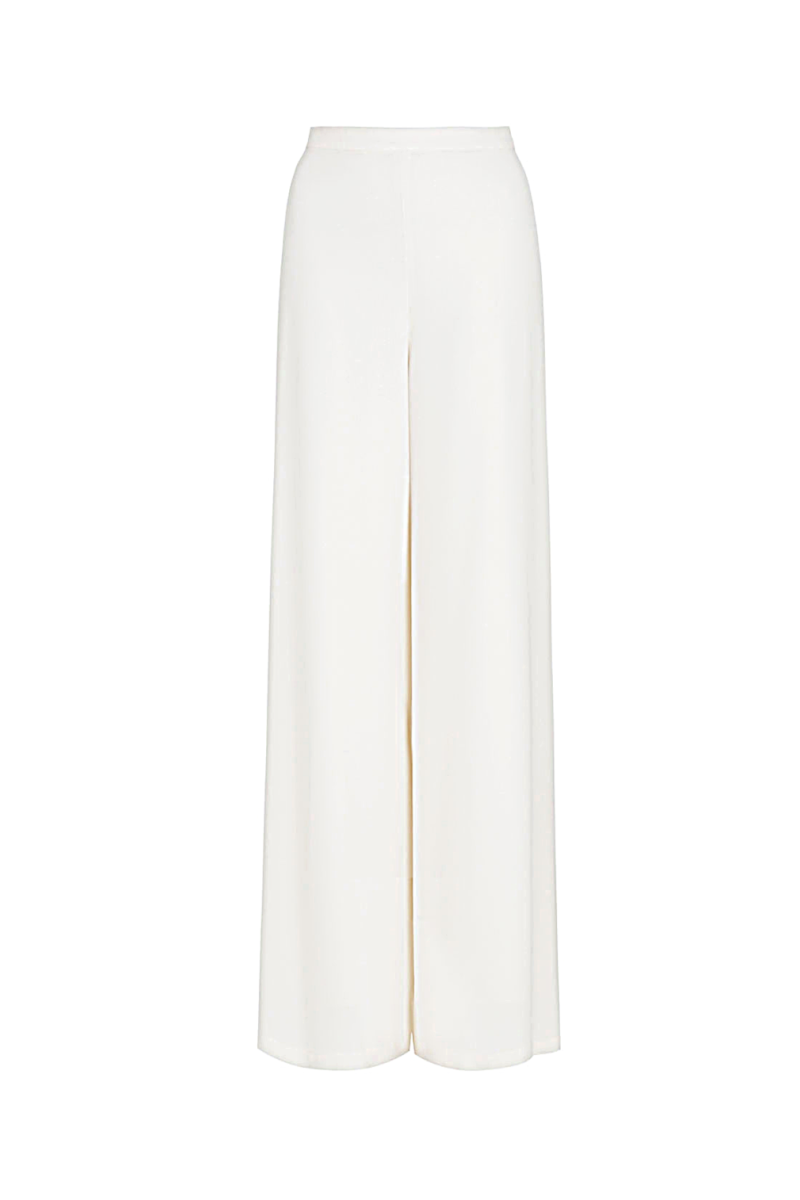 Cream Crepe Palazzo Pants